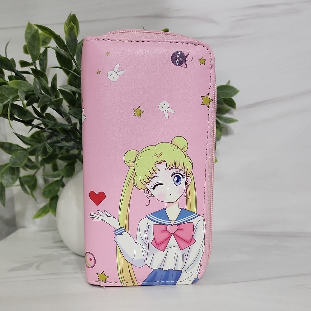 Pink Anime Character Sailor Moon Wallet